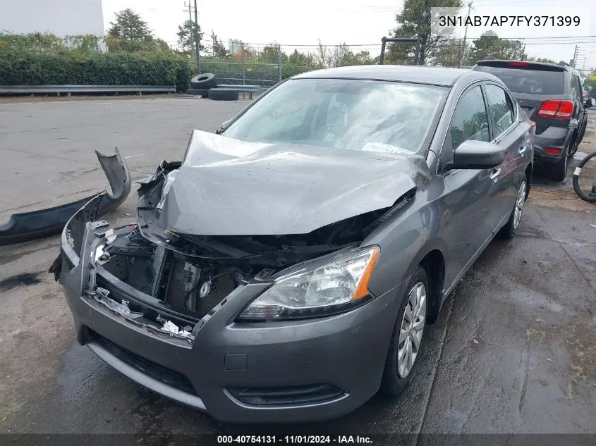 2015 Nissan Sentra S VIN: 3N1AB7AP7FY371399 Lot: 40754131