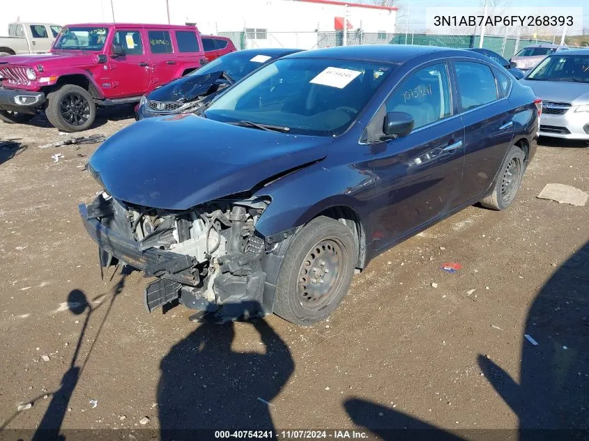 2015 Nissan Sentra Sv VIN: 3N1AB7AP6FY268393 Lot: 40754241