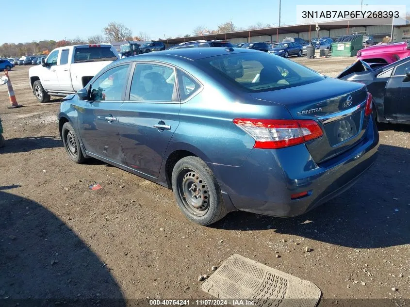 2015 Nissan Sentra Sv VIN: 3N1AB7AP6FY268393 Lot: 40754241