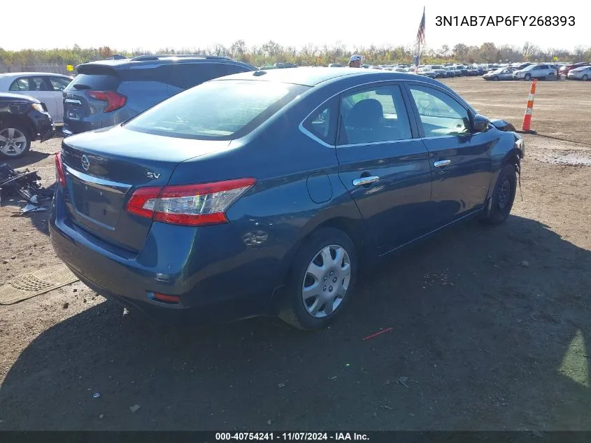 2015 Nissan Sentra Sv VIN: 3N1AB7AP6FY268393 Lot: 40754241