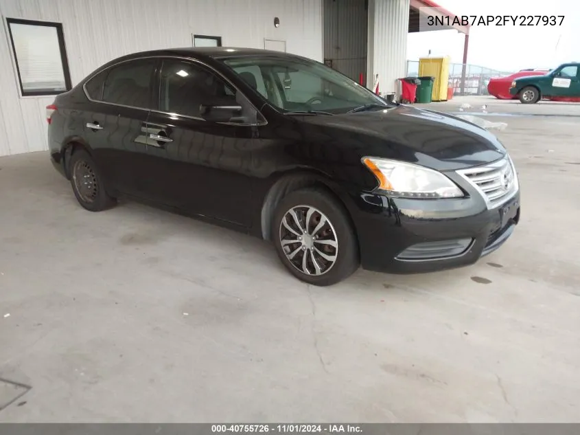 2015 Nissan Sentra Sv VIN: 3N1AB7AP2FY227937 Lot: 40755726