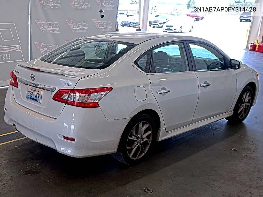 2015 Nissan Sentra Fe+ S/S/Sl/Sr/Sv VIN: 3N1AB7AP0FY314428 Lot: 40768278