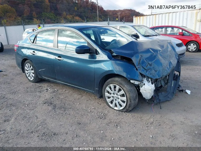 2015 Nissan Sentra Sv VIN: 3N1AB7AP6FY367845 Lot: 40768793