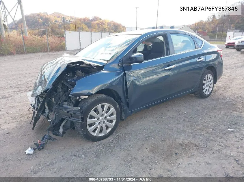 2015 Nissan Sentra Sv VIN: 3N1AB7AP6FY367845 Lot: 40768793