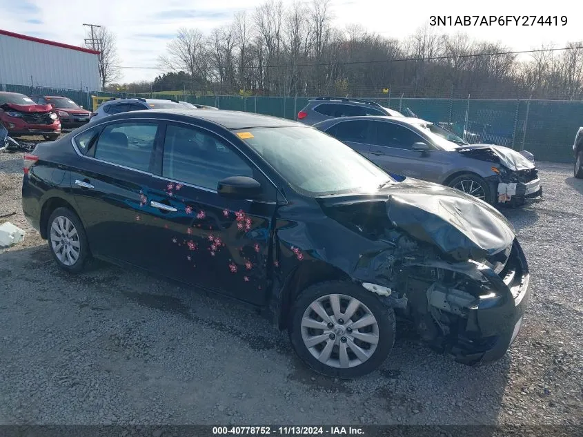 3N1AB7AP6FY274419 2015 Nissan Sentra S