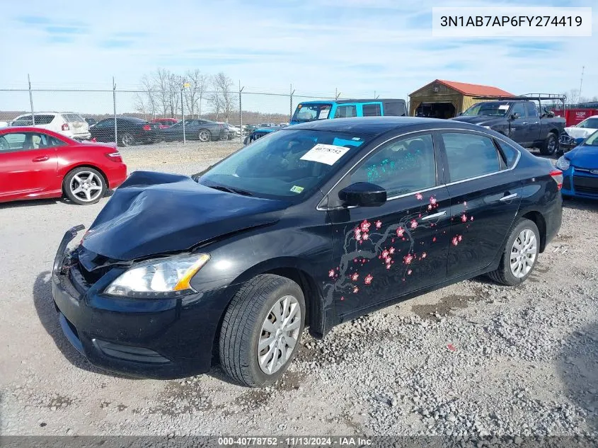 3N1AB7AP6FY274419 2015 Nissan Sentra S