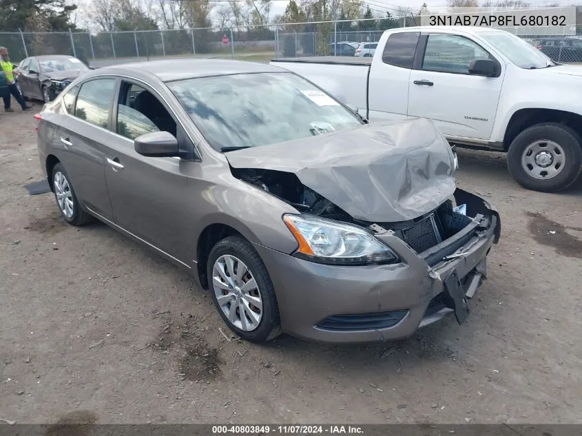 2015 Nissan Sentra Sv VIN: 3N1AB7AP8FL680182 Lot: 40803849