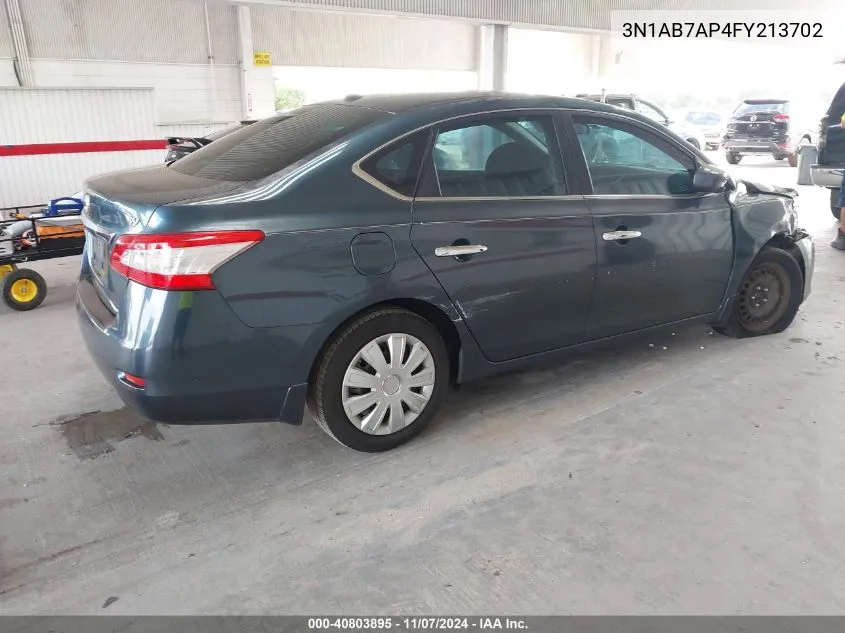 3N1AB7AP4FY213702 2015 Nissan Sentra Sv