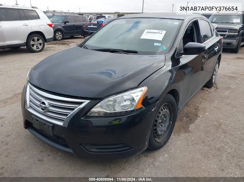 2015 Nissan Sentra Sv VIN: 3N1AB7AP0FY376654 Lot: 40808994