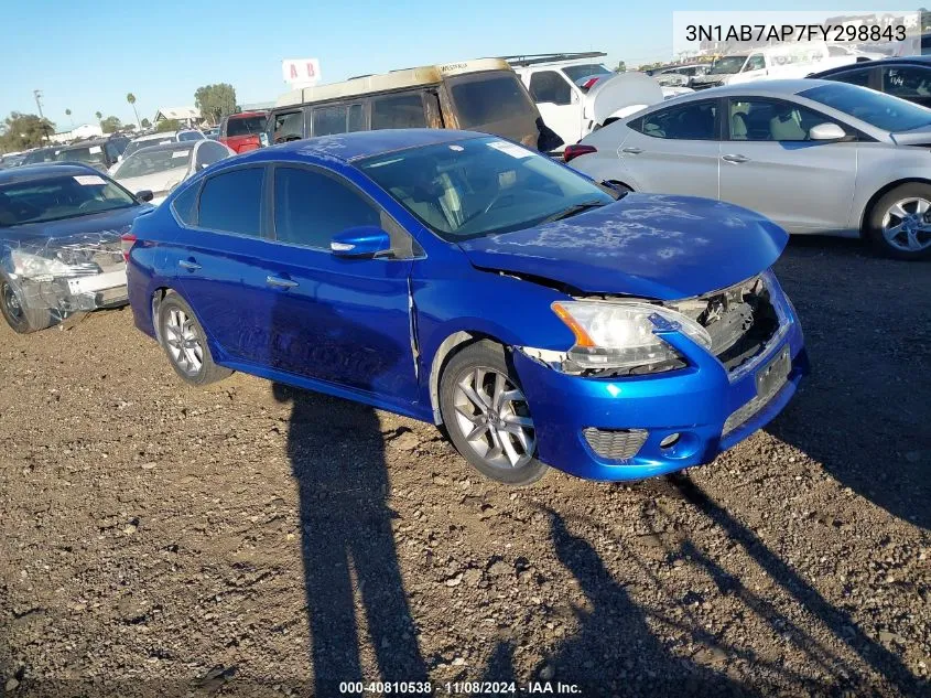 2015 Nissan Sentra Sr VIN: 3N1AB7AP7FY298843 Lot: 40810538