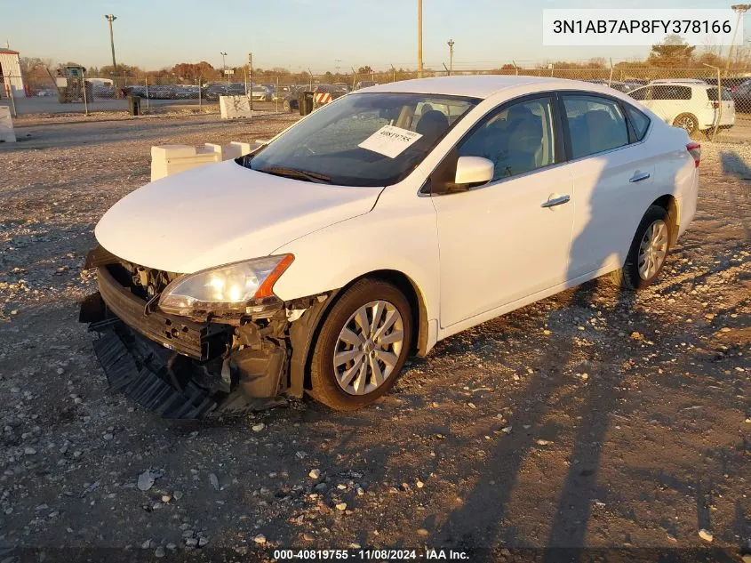 2015 Nissan Sentra Sv VIN: 3N1AB7AP8FY378166 Lot: 40819755