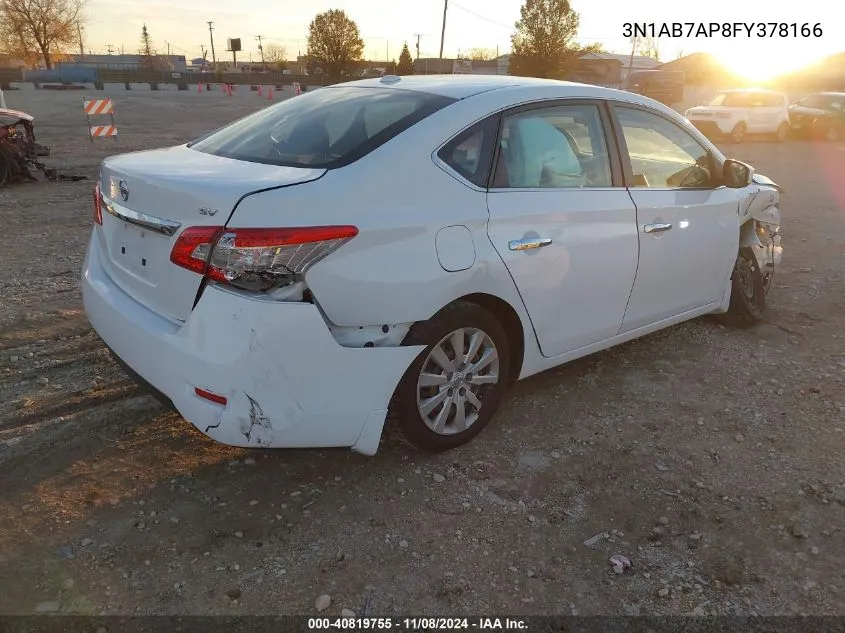 2015 Nissan Sentra Sv VIN: 3N1AB7AP8FY378166 Lot: 40819755