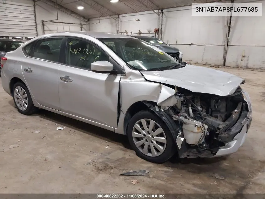 2015 Nissan Sentra Sv VIN: 3N1AB7AP8FL677685 Lot: 40822262