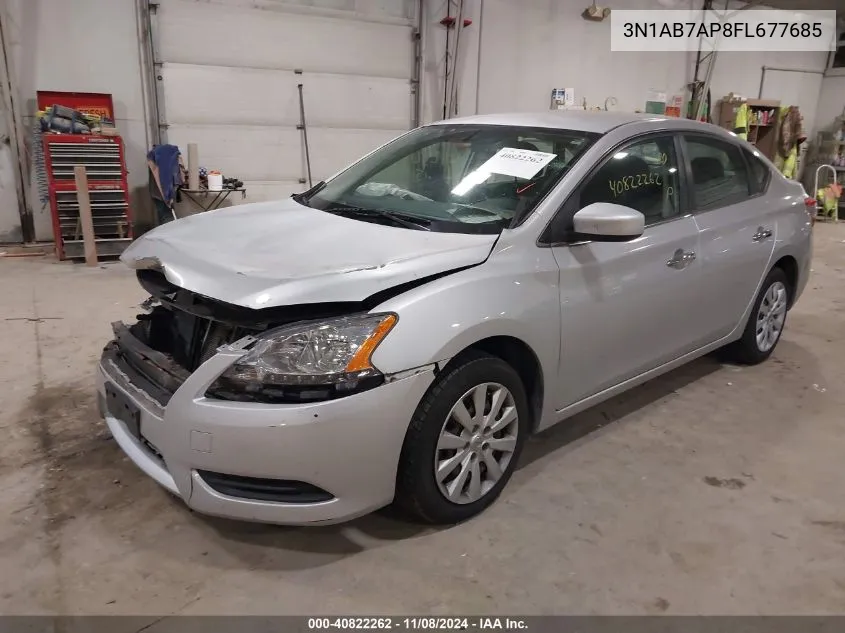 2015 Nissan Sentra Sv VIN: 3N1AB7AP8FL677685 Lot: 40822262