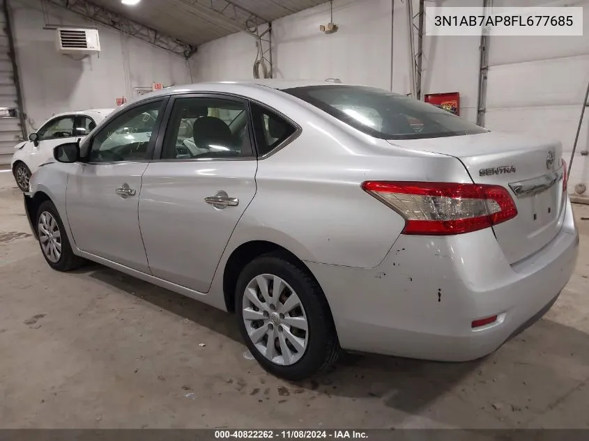 2015 Nissan Sentra Sv VIN: 3N1AB7AP8FL677685 Lot: 40822262