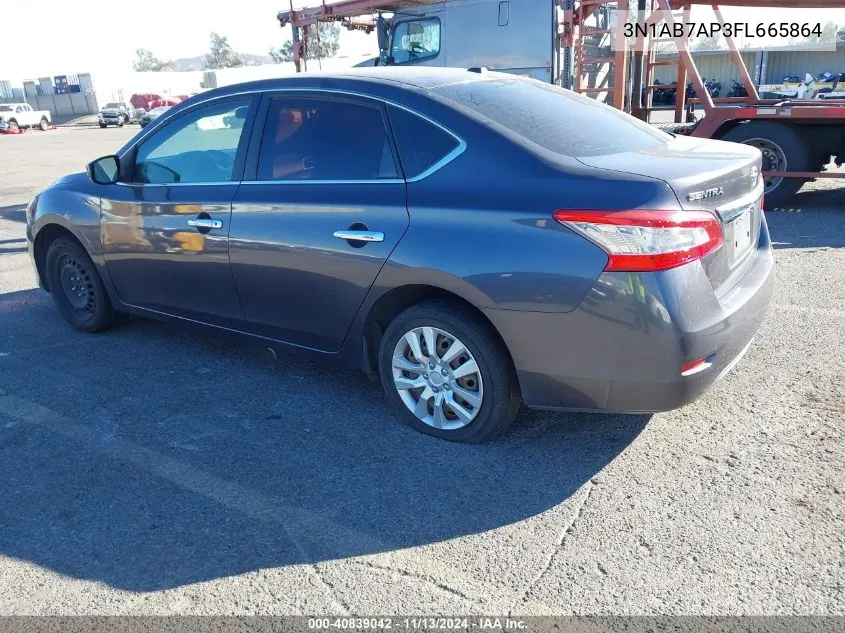 3N1AB7AP3FL665864 2015 Nissan Sentra Fe+ S/S/Sl/Sr/Sv