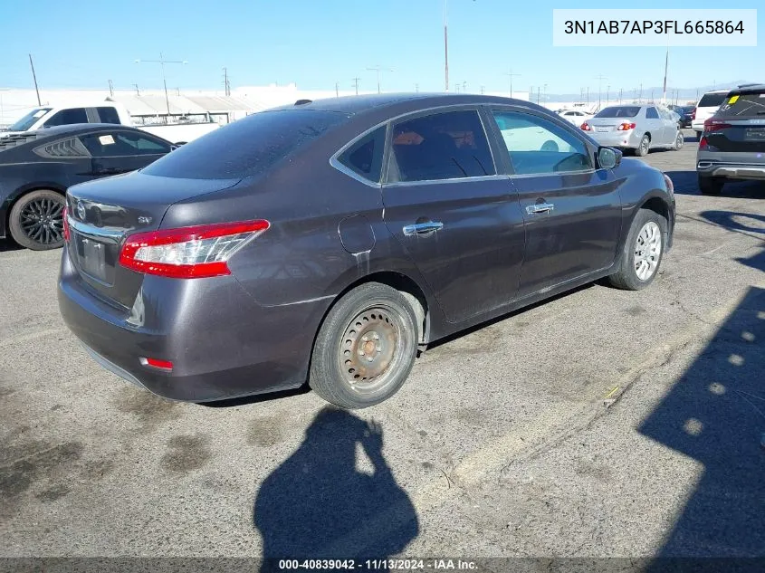 3N1AB7AP3FL665864 2015 Nissan Sentra Fe+ S/S/Sl/Sr/Sv