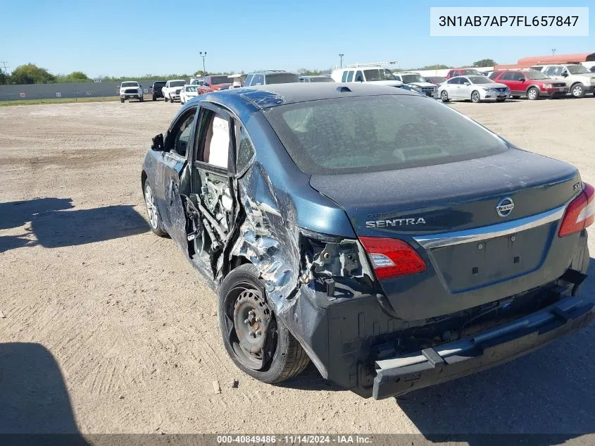 3N1AB7AP7FL657847 2015 Nissan Sentra Sv