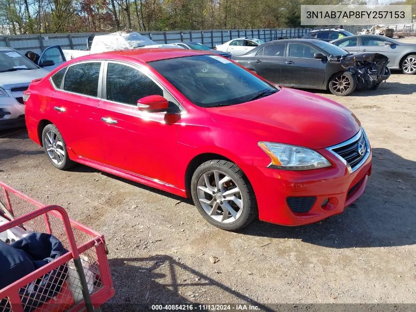 2015 Nissan Sentra Sr VIN: 3N1AB7AP8FY257153 Lot: 40854216