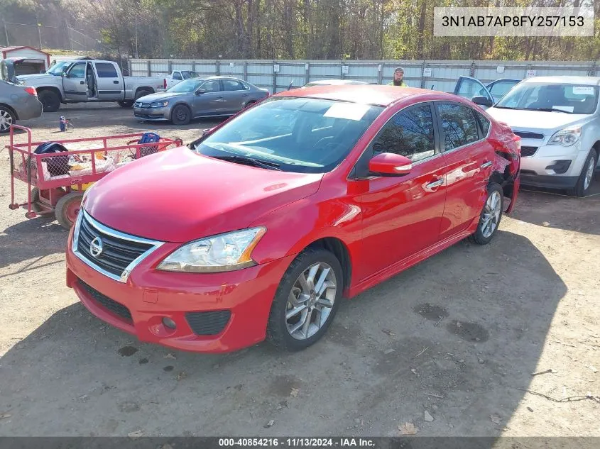 2015 Nissan Sentra Sr VIN: 3N1AB7AP8FY257153 Lot: 40854216