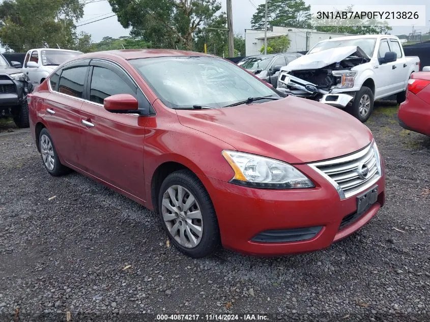 2015 Nissan Sentra Sv VIN: 3N1AB7AP0FY213826 Lot: 40874217