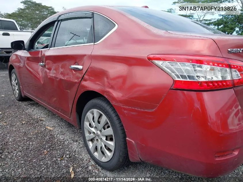 2015 Nissan Sentra Sv VIN: 3N1AB7AP0FY213826 Lot: 40874217