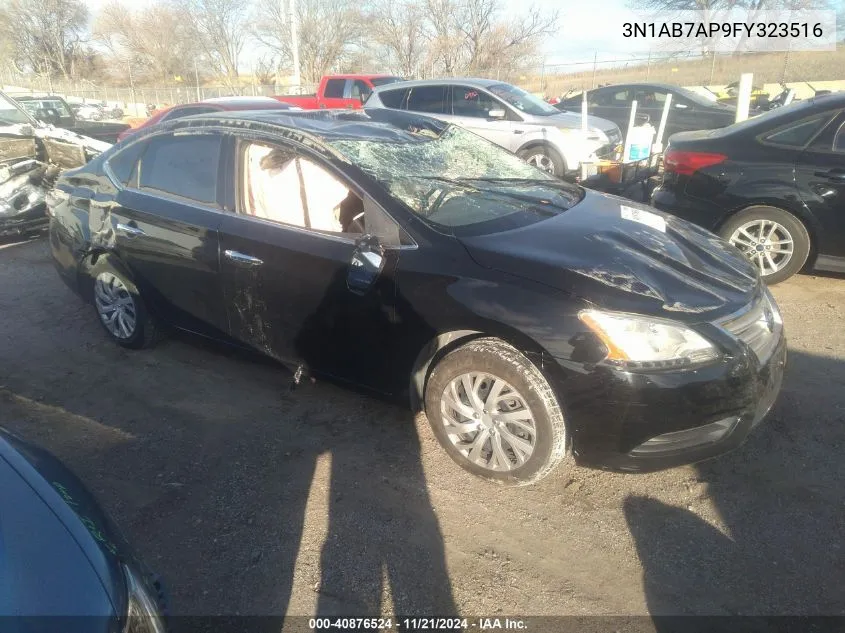 2015 Nissan Sentra S VIN: 3N1AB7AP9FY323516 Lot: 40876524