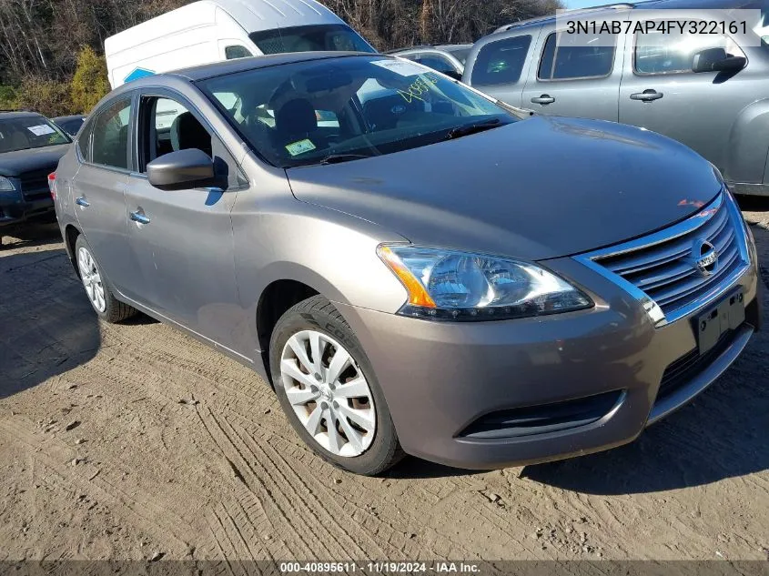 2015 Nissan Sentra Sv VIN: 3N1AB7AP4FY322161 Lot: 40895611