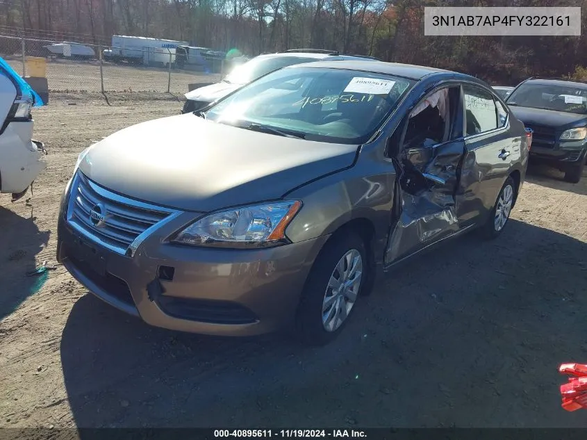 2015 Nissan Sentra Sv VIN: 3N1AB7AP4FY322161 Lot: 40895611