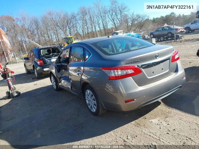 2015 Nissan Sentra Sv VIN: 3N1AB7AP4FY322161 Lot: 40895611