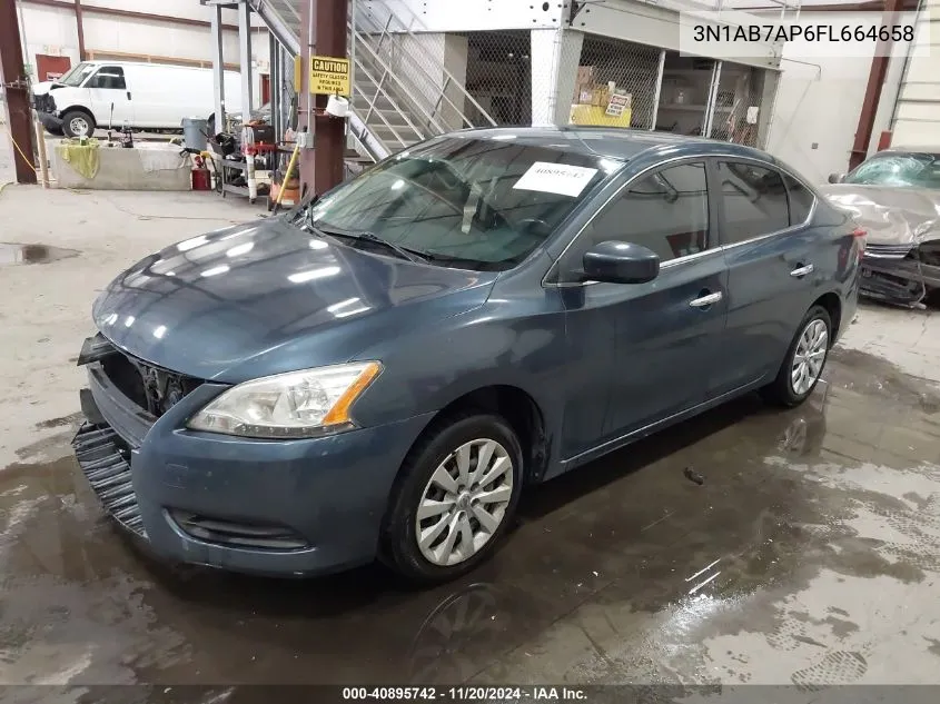 2015 Nissan Sentra Sv VIN: 3N1AB7AP6FL664658 Lot: 40895742