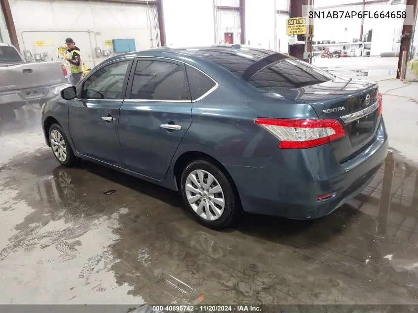 2015 Nissan Sentra Sv VIN: 3N1AB7AP6FL664658 Lot: 40895742