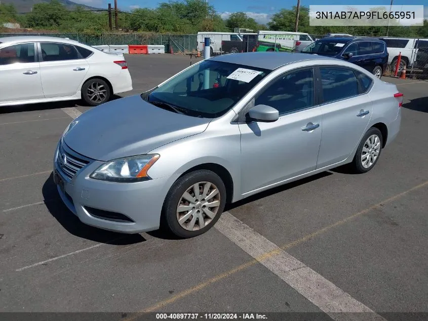 2015 Nissan Sentra Fe+ S/S/Sl/Sr/Sv VIN: 3N1AB7AP9FL665951 Lot: 40897737