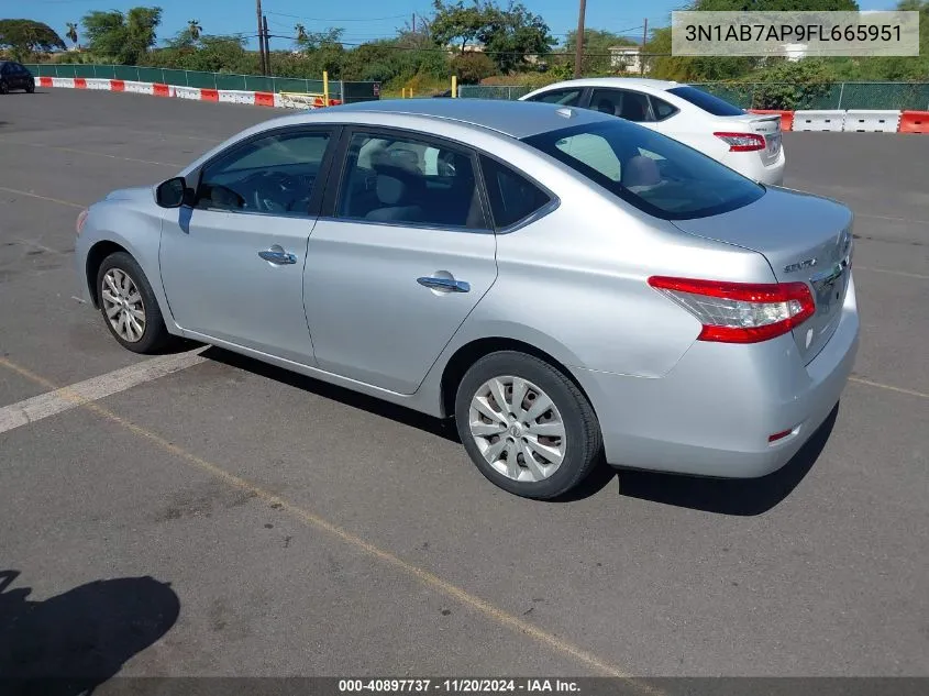 2015 Nissan Sentra Fe+ S/S/Sl/Sr/Sv VIN: 3N1AB7AP9FL665951 Lot: 40897737