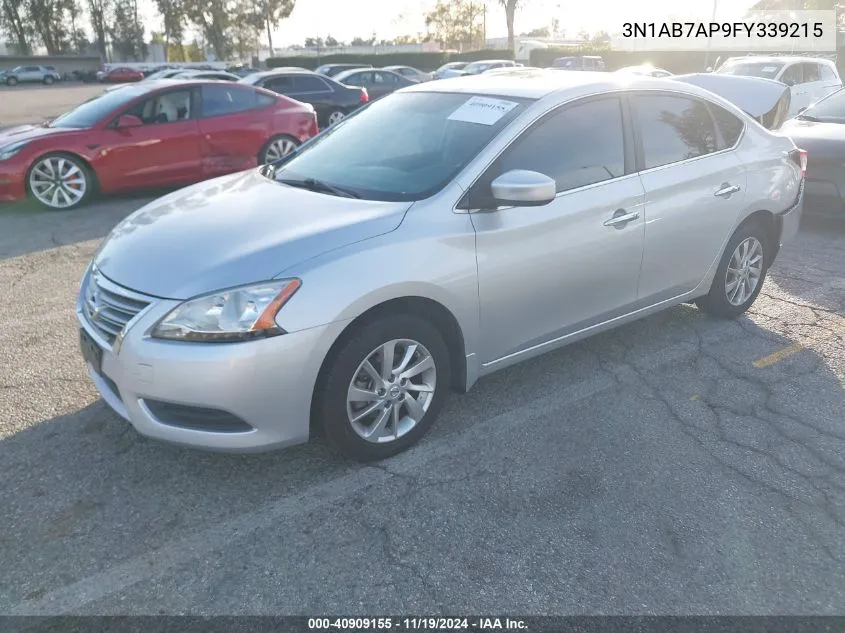 2015 Nissan Sentra Sv VIN: 3N1AB7AP9FY339215 Lot: 40909155