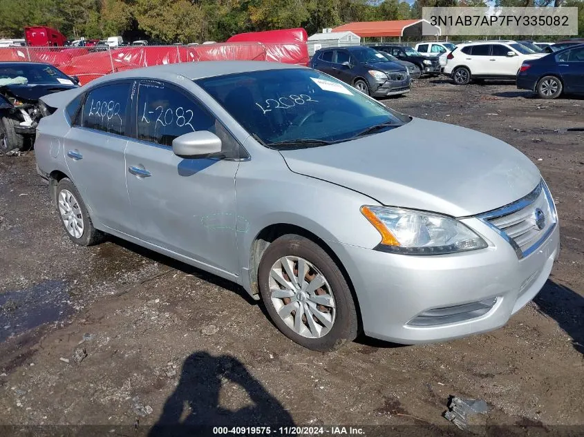 2015 Nissan Sentra S VIN: 3N1AB7AP7FY335082 Lot: 40919575