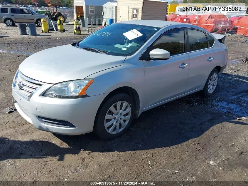 2015 Nissan Sentra S VIN: 3N1AB7AP7FY335082 Lot: 40919575