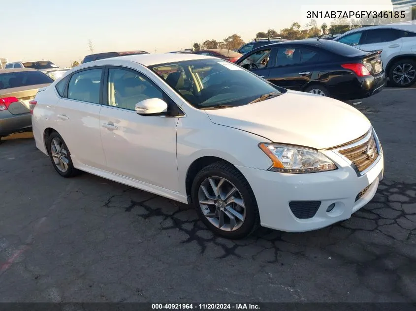 2015 Nissan Sentra Sr VIN: 3N1AB7AP6FY346185 Lot: 40921964