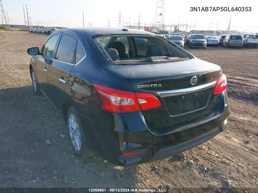 3N1AB7AP5GL640353 2016 Nissan Sentra S/Sv/Sr/Sl