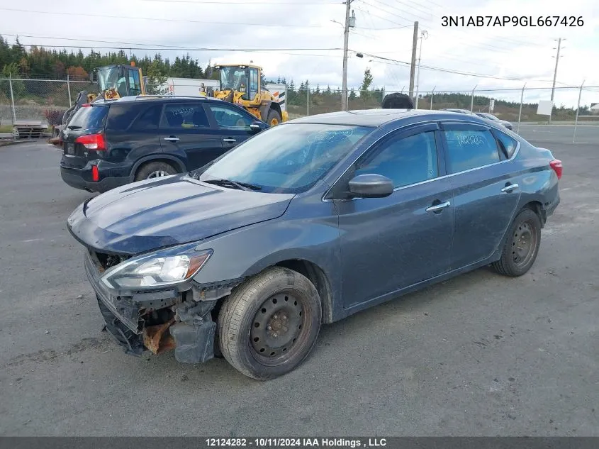 2016 Nissan Sentra VIN: 3N1AB7AP9GL667426 Lot: 12124282