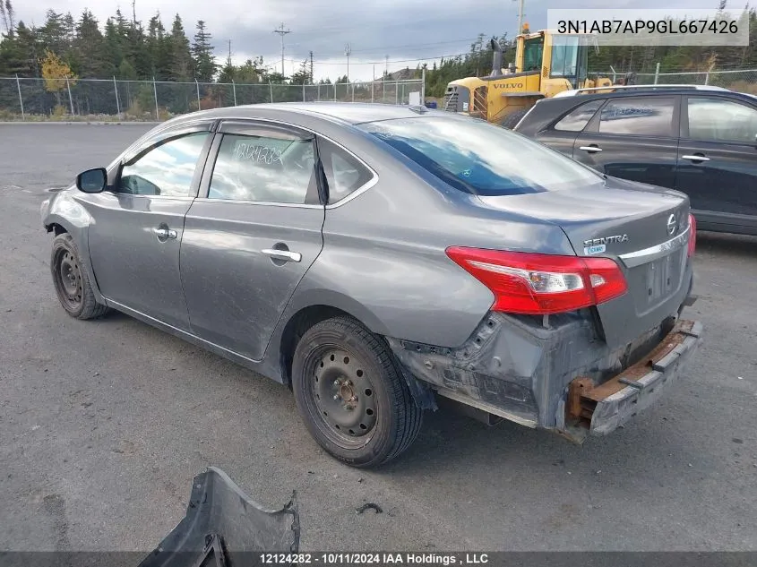 2016 Nissan Sentra VIN: 3N1AB7AP9GL667426 Lot: 12124282