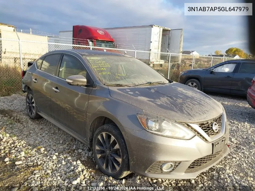 2016 Nissan Sentra VIN: 3N1AB7AP5GL647979 Lot: 12133258