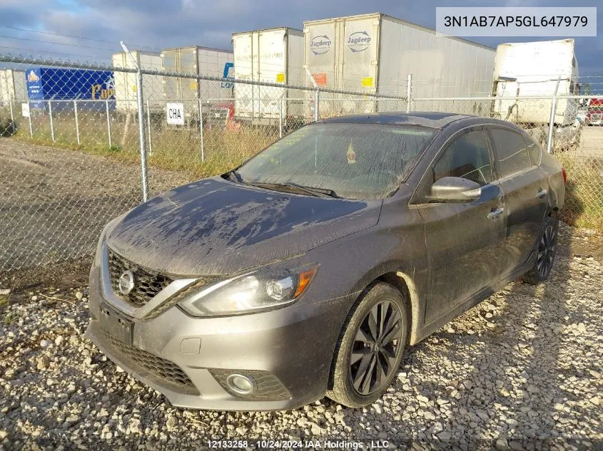 2016 Nissan Sentra VIN: 3N1AB7AP5GL647979 Lot: 12133258