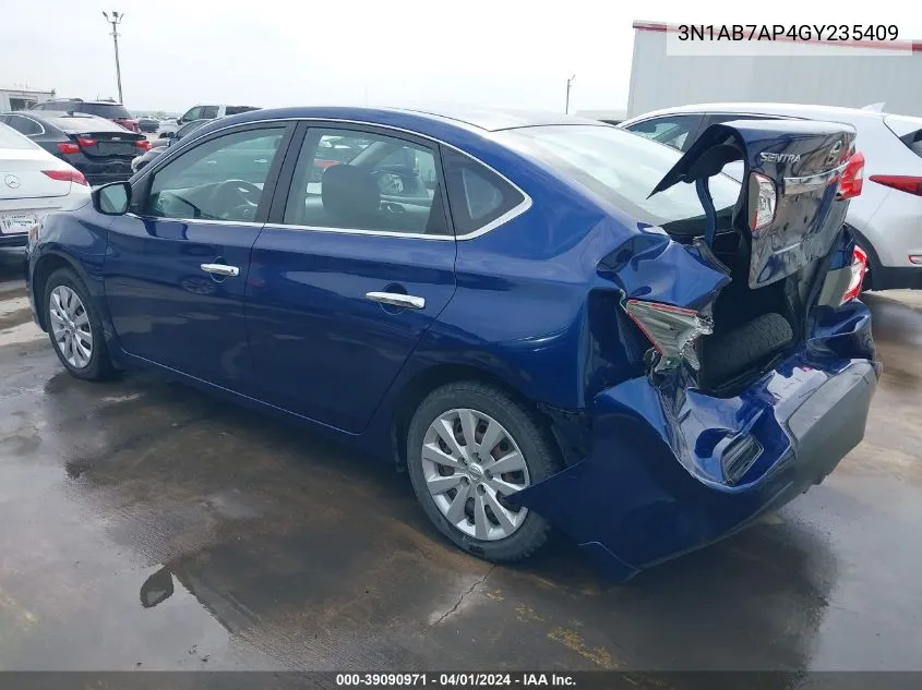 3N1AB7AP4GY235409 2016 Nissan Sentra S