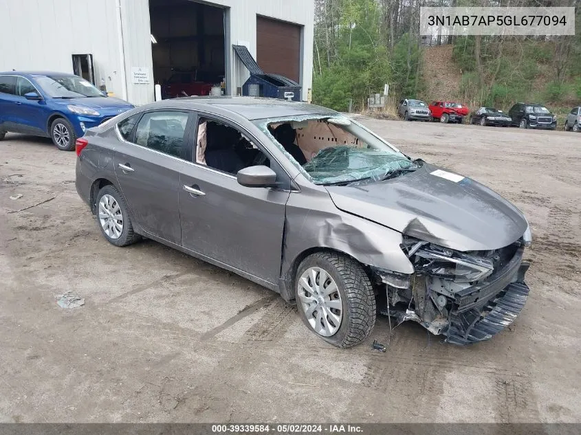 2016 Nissan Sentra Sv VIN: 3N1AB7AP5GL677094 Lot: 39339584