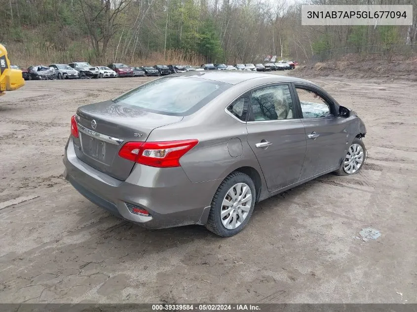 3N1AB7AP5GL677094 2016 Nissan Sentra Sv