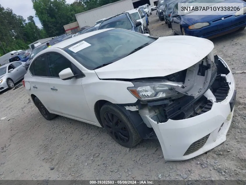 3N1AB7AP1GY338206 2016 Nissan Sentra S