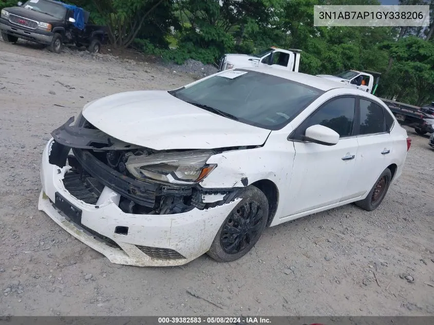 3N1AB7AP1GY338206 2016 Nissan Sentra S