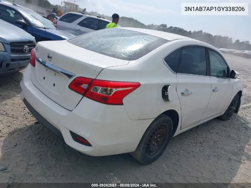 3N1AB7AP1GY338206 2016 Nissan Sentra S