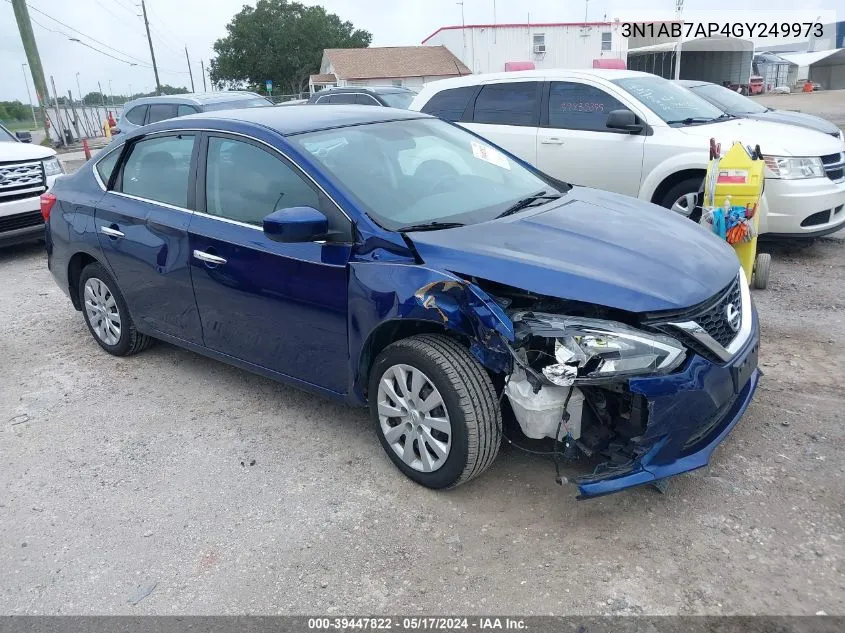 2016 Nissan Sentra Sv VIN: 3N1AB7AP4GY249973 Lot: 39447822